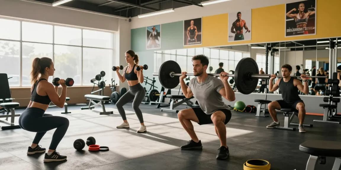 Anabolika Shop Deutschland – Begeisterte Bodybuilder trainieren mit Gewichten in einem professionellen Fitnessstudio und zeigen ihre Hingabe zum Muskelaufbau.