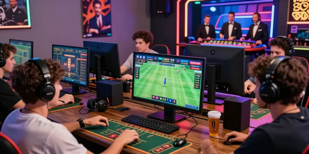 Engaged players at a modern online gaming platform showcasing live betting activities on https://uk88win.org/ with vibrant visuals.