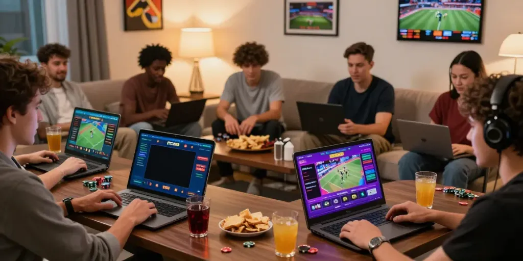 Exciting online betting atmosphere with players engaging in various FC88 games.