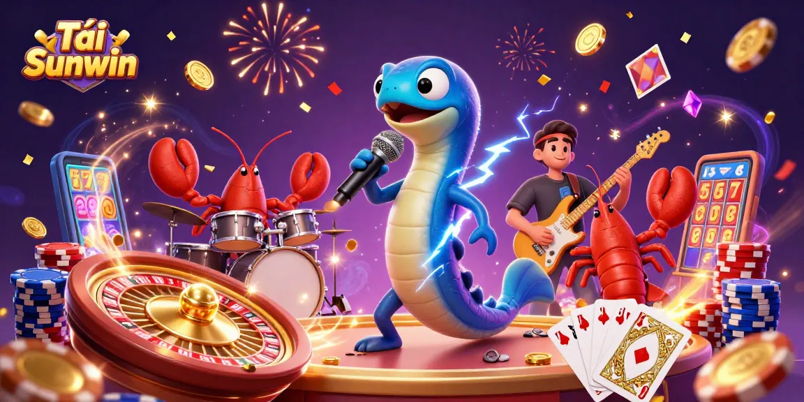 Engage in thrilling games at Tải Sunwin with an electric eel DJ, lobster drummer, and seahorse guitarist.