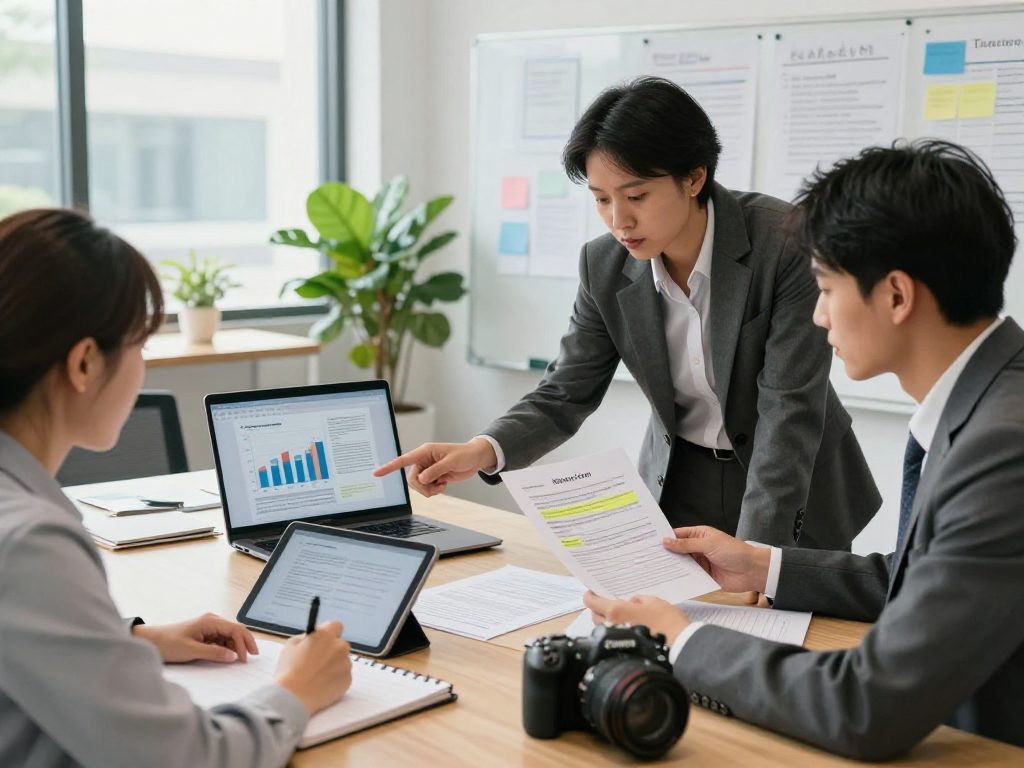 Team discussing document fraud detection strategies in a modern office
