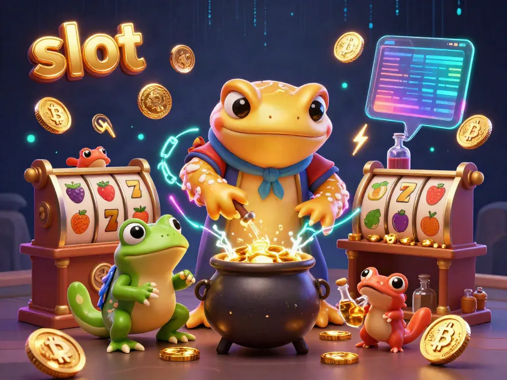 Experience thrilling slot gameplay with vibrant 3D illustrations of gold coins and jackpot symbols.