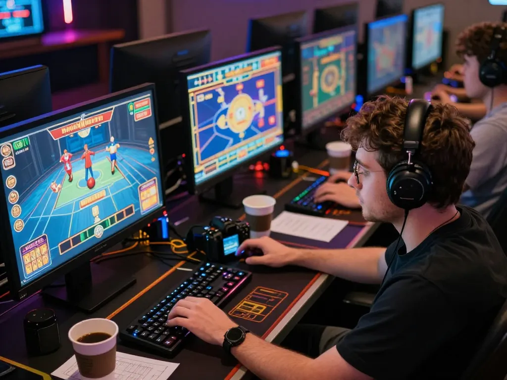 Player engaging in multiple online casino games, showcasing the impactxoft gaming interface in a focused environment