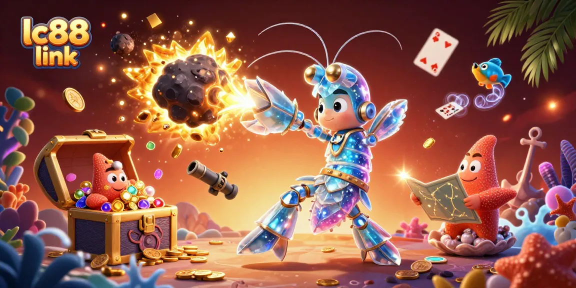 Experience excitement with lc88 link, showcasing cartoon characters in a dazzling casino adventure